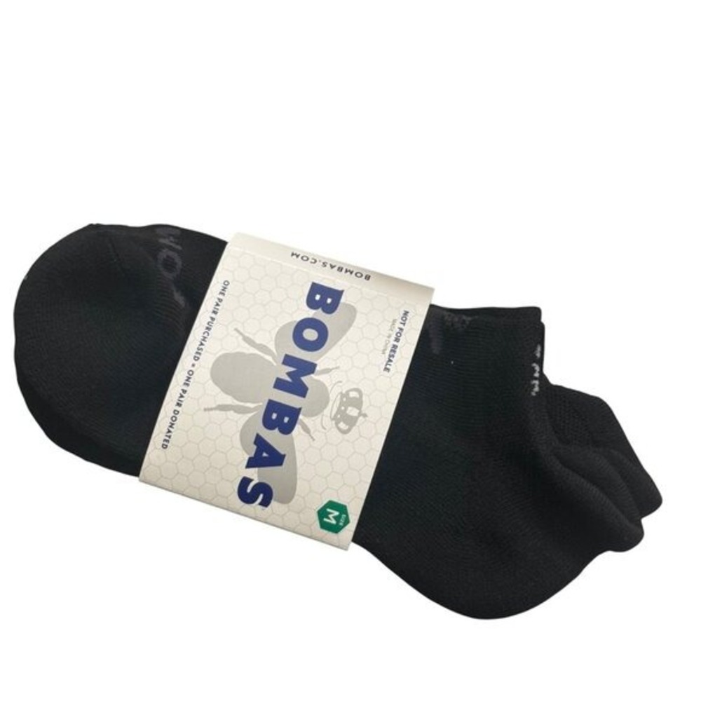 Bombas ankle Medium Black No-Show Socks 5-Pack With Honeycomb Arch Support new - Picture 4 of 7